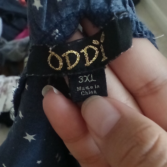 A navy blue star pattern oddi 3x tank top - Picture 2 of 2